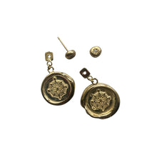 Interchangeable Star Set Diamond and Compass Stud Earrings