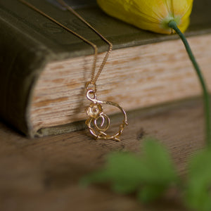 Enchanted Wood Initial Necklace
