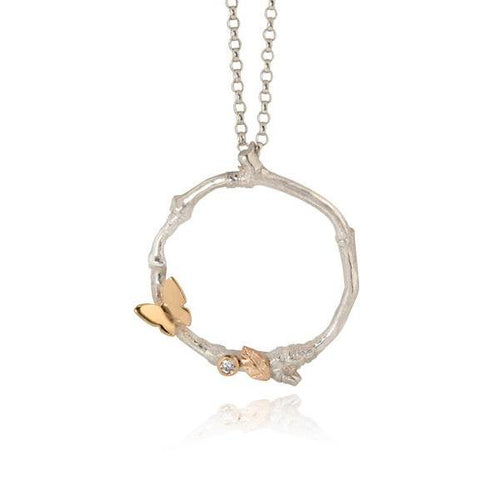 Butterfly Hoop Necklace