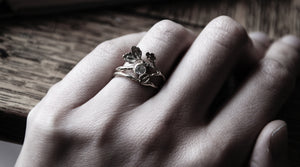 Gold Oak Leaf Diamond Ring