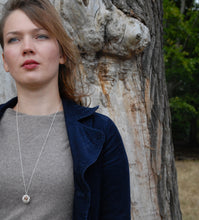 Silver and Rose Gold Nesting Field Mouse Necklace