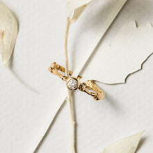 Rose Cut Diamond Gold Twig Ring