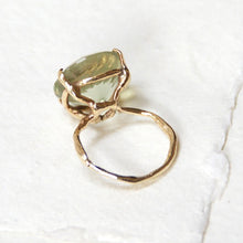 Green Amethyst 9ct Gold Ring