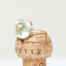 Green Amethyst 9ct Gold Ring