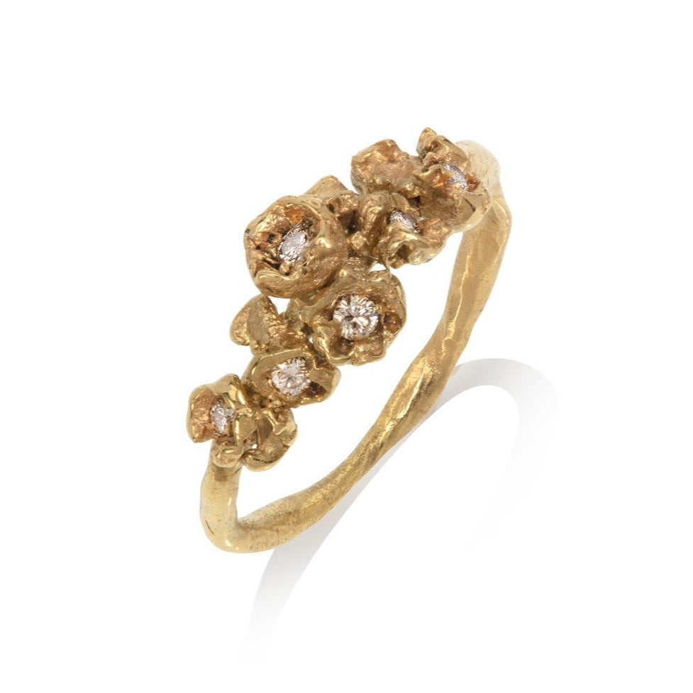 9ct Gold Posy Diamond Ring – by emily