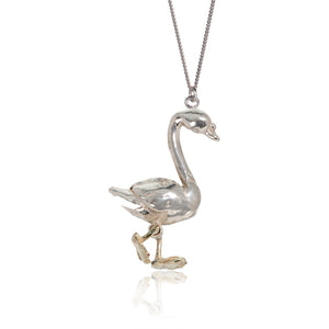 Paddling Swan Necklace