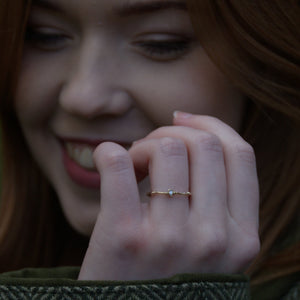 Tiny Diamond Twig Ring