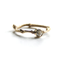 Rose Cut Diamond Gold Twig Ring