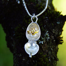 Silver and Gold Bumblebee Locket